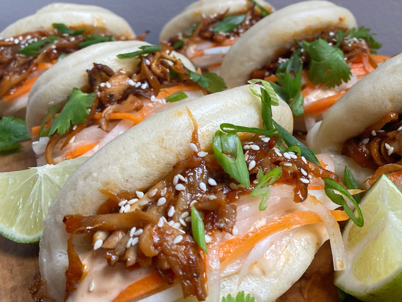 BBQ Pulled Oyster Mushroom Bao